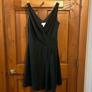 Loft Black Dressy Sleeveless Knee-Length Dress, Size 8